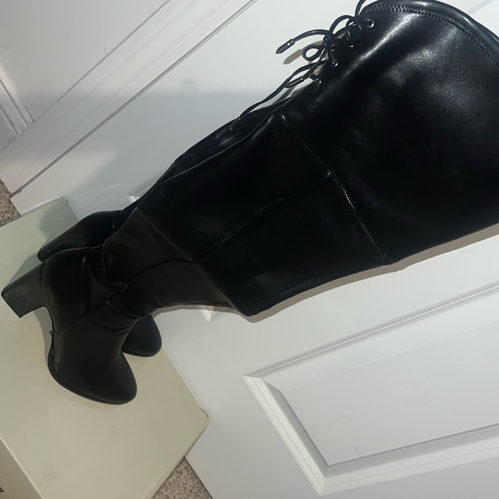 Marc Fisher Faux Thigh High Leather Heels